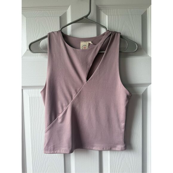 Pink Nude High Neck Islet Night Out Tank Women's Medium - Picture 1 of 3